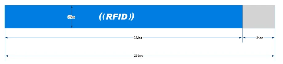 Size of the RFID Paper Wristband